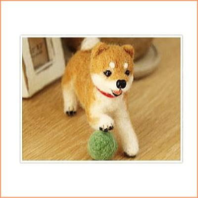 羊毛フェルト キット 柴犬 羊毛フェルト犬キット イヌ フェルト羊毛キット 柴犬 手芸の山久ヤフー店 通販 Yahoo ショッピング