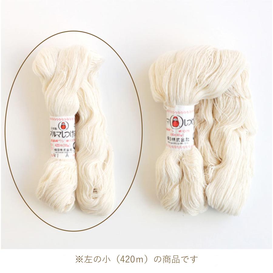 ダルマ しつけ糸 白も 40/3 小 18g 420m 綿しつけ糸かせ : 手芸の山久