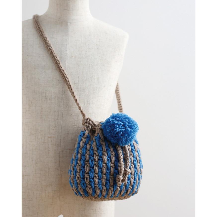 キット 編み図付(8W-2002) キッズ ポシェット B やわらかラム ダルマ