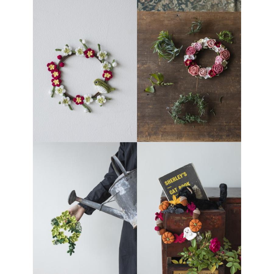 本 刺しゅう糸とかぎ針で編む 12か月の花のリース NV72096 日本