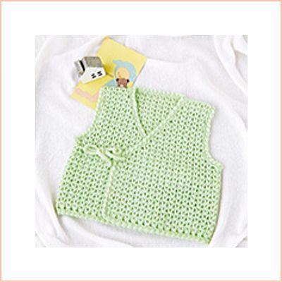 入荷中 編み物道具 毛糸 ライムグリーンの胴着 ハマナカ かわいい赤ちゃん使用 ベビー 編み物 キット ライムグリーンの胴着 編み図付き かぎ針編み ベビー 手作り キット ハマナカ