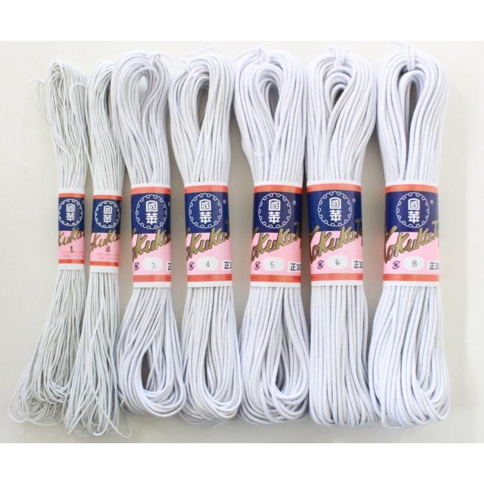 丸ゴム 白 4本丸 30m 2.3mm ゴムひも 四本丸 ゴム 日本製 ohg 国華