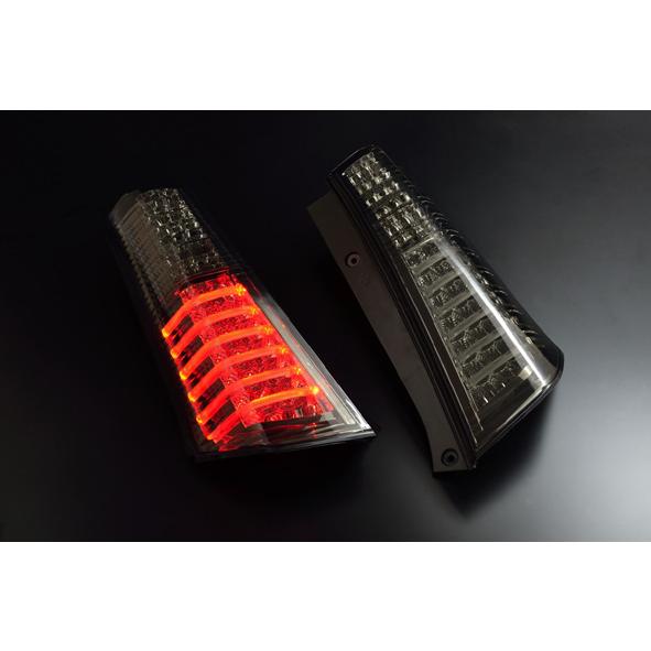 ワゴンR社外LEDテールランプセット 左右 MH23S系　クリアワールド製 クリアワールド チューブ フルLED テールランプ / スモーク