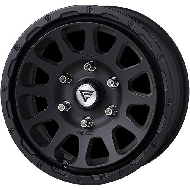 DELTA FORCE OVAL 16インチ 7.0J +38 6-139.7 マットブラック 4本で