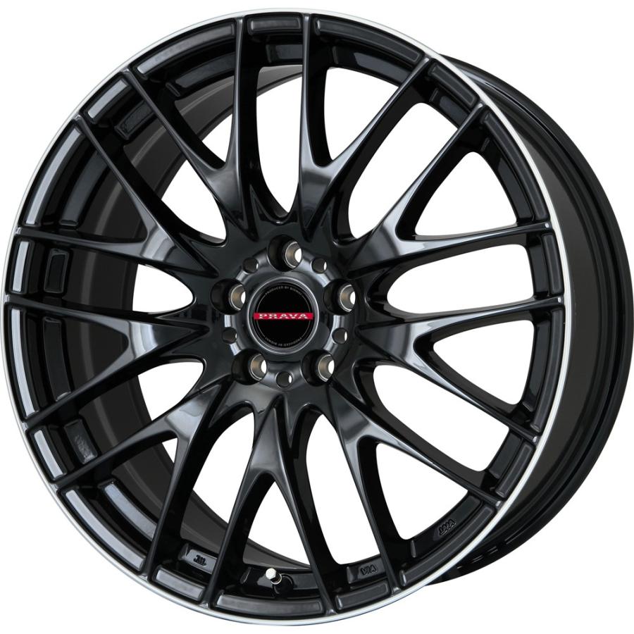 BIGWAY LEYSEEN PRAVA 9M 18インチ 7.5J +50 5-100 グロスブラックリム 