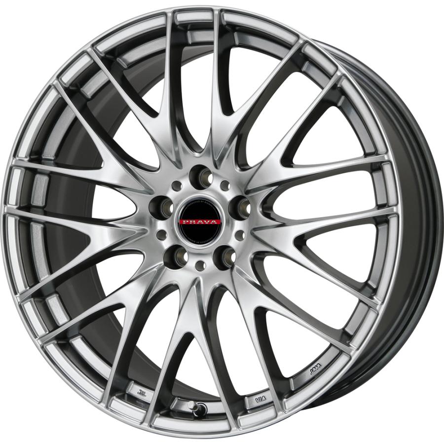 BIGWAY LEYSEEN PRAVA 9M 18インチ 7.5J +50 5-100 クロームハイパー