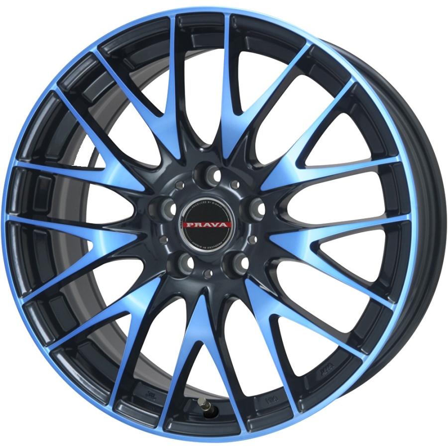 BIGWAY LEYSEEN PRAVA 9M 18インチ 7.5J +45 5-114.3 ブルークリア 4本 