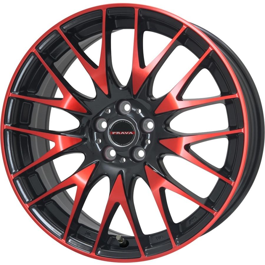BIGWAY LEYSEEN PRAVA 9M 19インチ 8.0J +45 5-114.3 レッドクリア 4本 