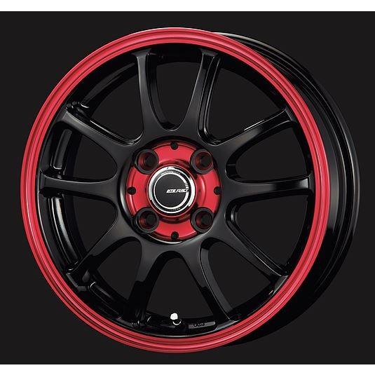 KOSEI LITERACY TS-01R 13インチ 4.00B +42 4-100 ブラック/レッド