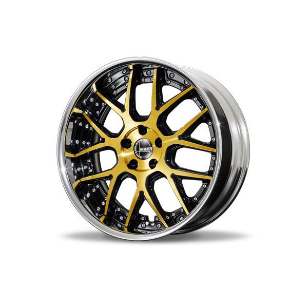 Amistad REIHEN M07 20インチ 8.0J Wdisk ゴールドサイドブラック アミスタット