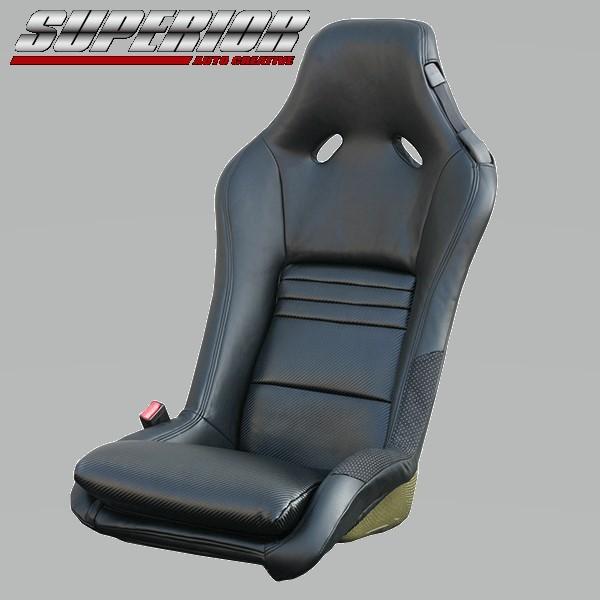 スーペリア ブラックカーボンルック シートカバー フロントセット RX-7