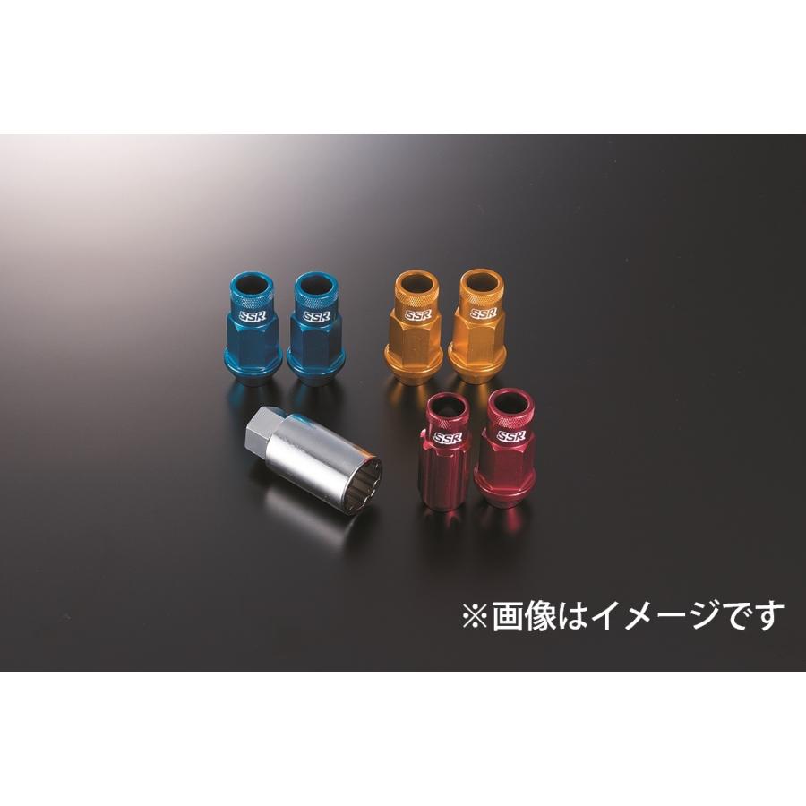 SSR アルミレーシングロックナットセット レッド M12×P1.25 19HEX