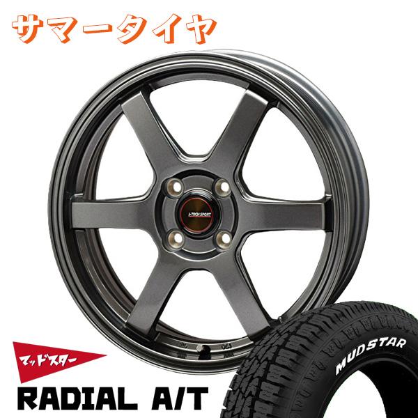 トライアルファ ジェイテック S-6 14インチ 4.5J +45 4-100 ガンメタ