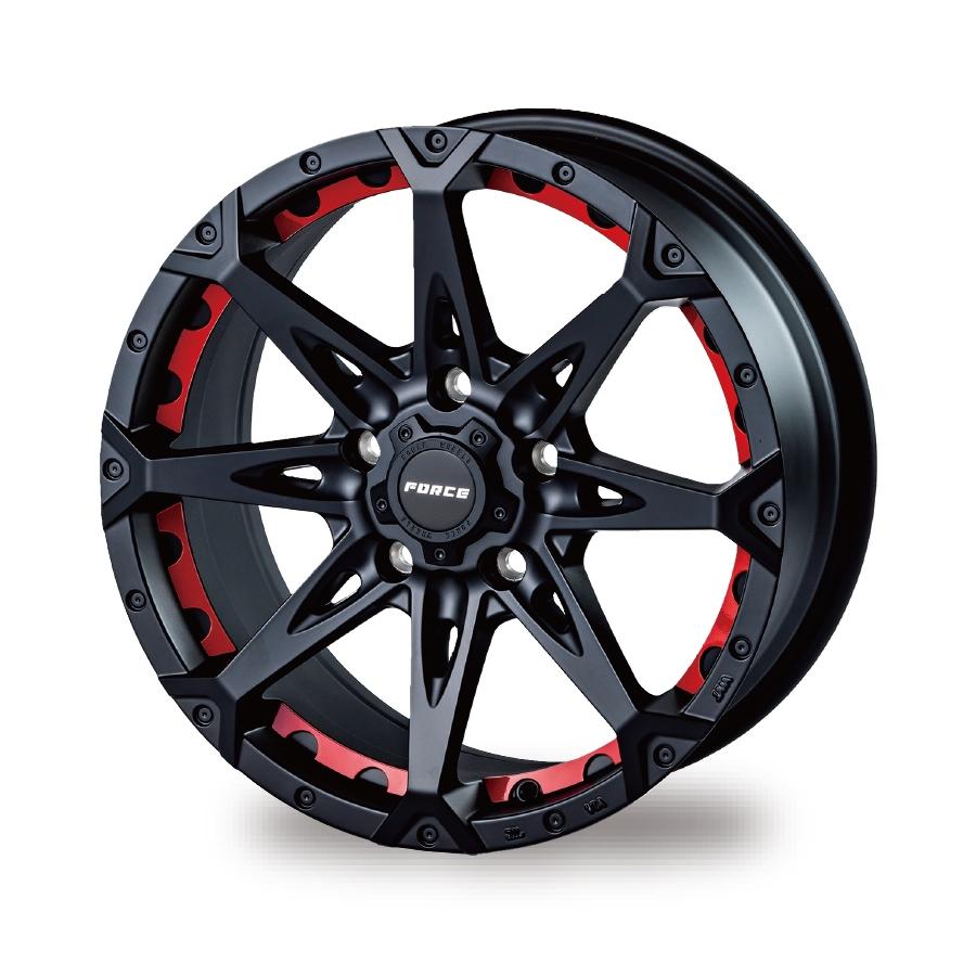 FORCE DENALI 17インチ 7.5J +38 5-127 マットブラック 4本で