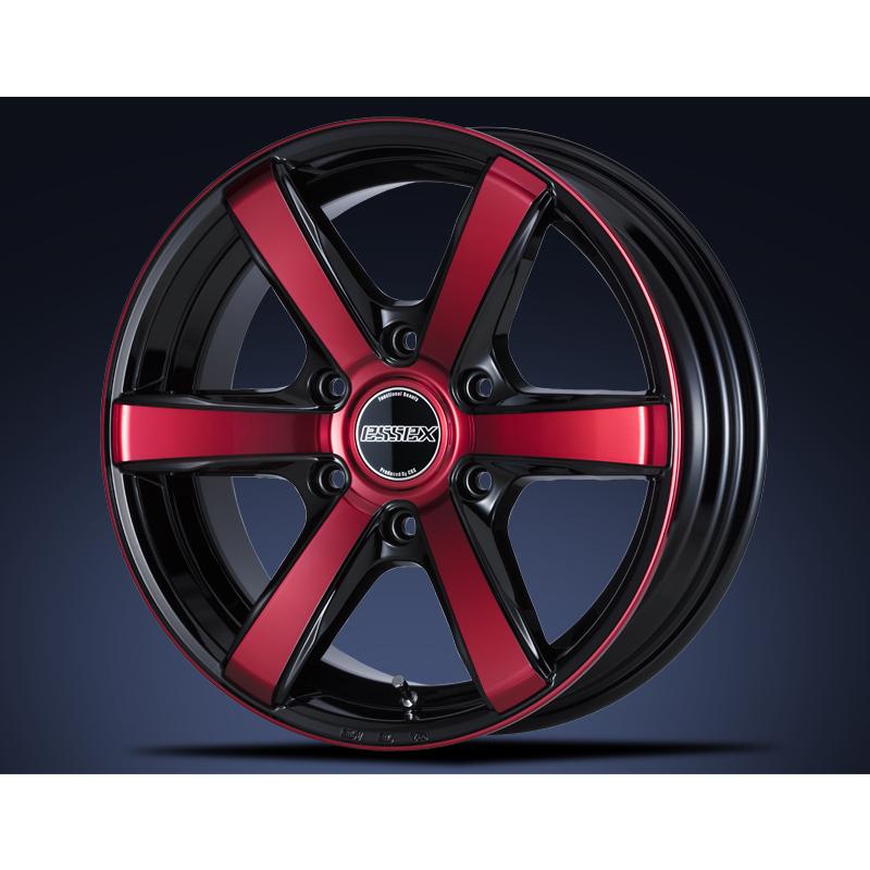 CRS essex EC-20 20インチ 8.5J +18 6-139.7 レッドクリア 4本で