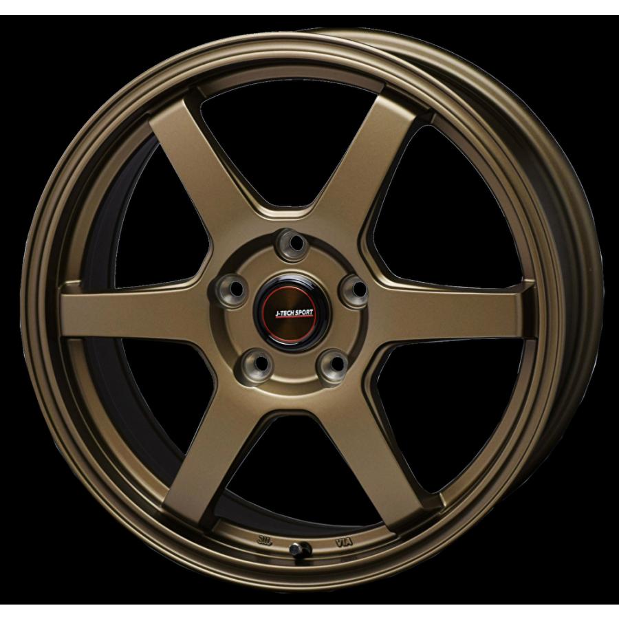 TRYALPHA J-TECH S-6 15インチ 6.0J +43 5-114.3 ブロンズ 4本で送料