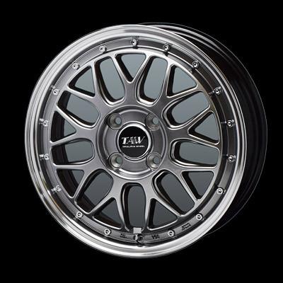 TRYALPHA Leowing FM-9 15インチ 5.0J +45 4-100 メタルシルバー 4本で