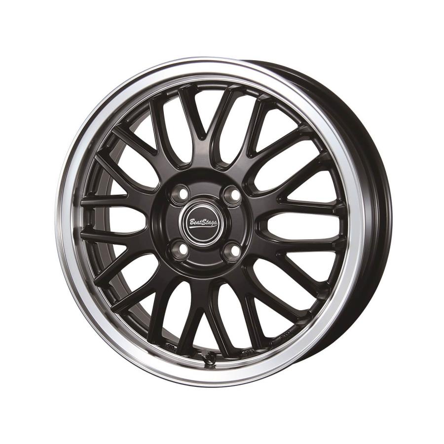 BLEST Beat Stage MT-C 15インチ 4.5J +45 4-100 セミグロスブラック 4