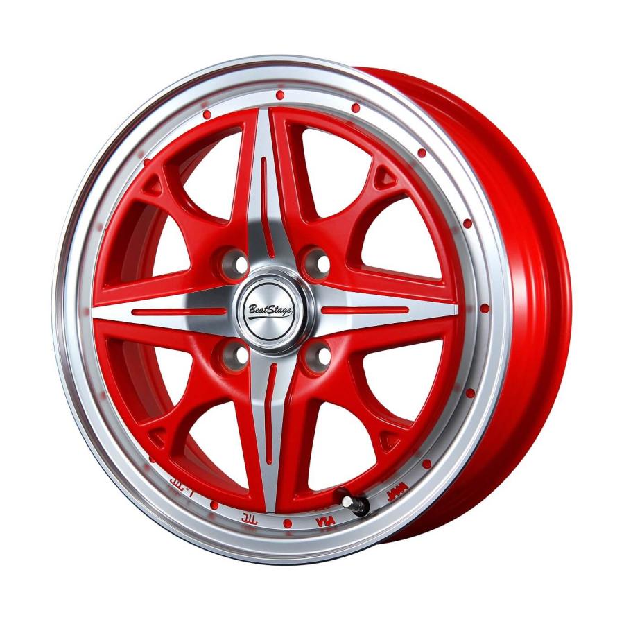 BLEST Beat Stage NS-C 14インチ 4.5J +45 4-100 セミグロスレッド 4本