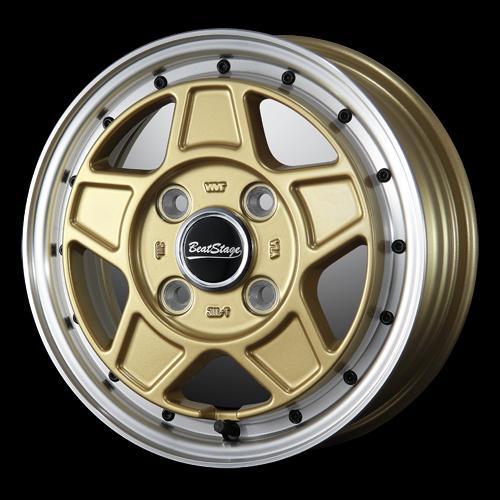ビートステージ ハヤシレーシング 風  12インチ BLEST Beat Stage VZ-C 12インチ 4.00B +43 4-100 セミグロスゴールド