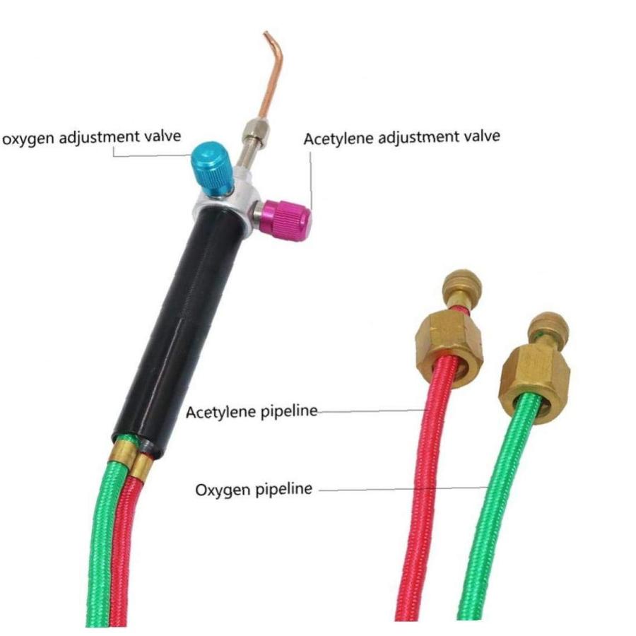 ろうトーチキット 酸素溶接トーチ、酸素溶接トーチ、酸素アセチレントーチ、フレームガン ミニ多機能酸素アセチレン 溶接金属 ステンレス s