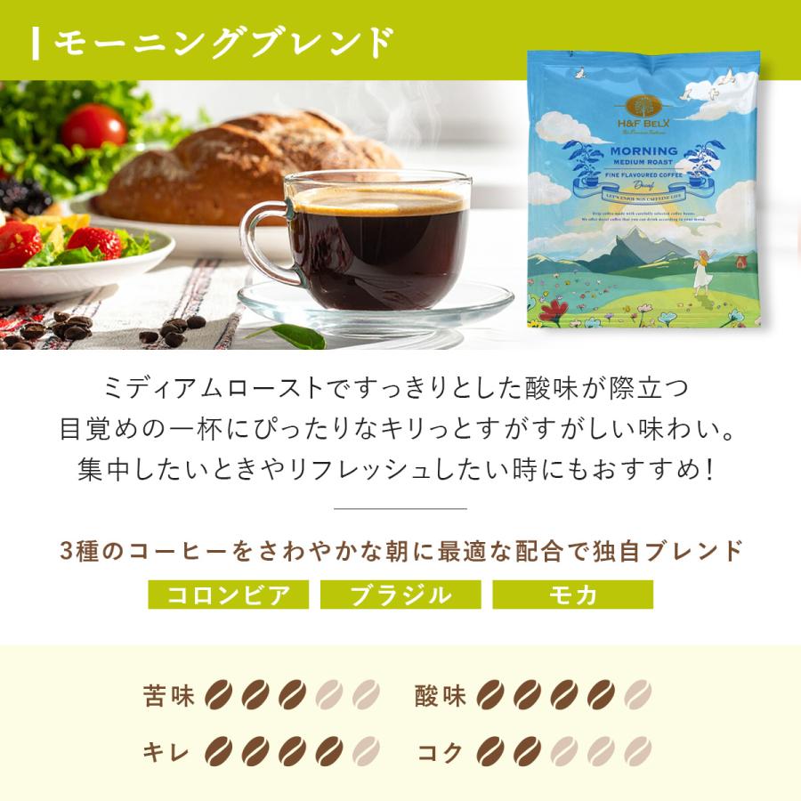 H＆F BELX デカフェコーヒーアソートセット 10g×5種｜カフェインレス