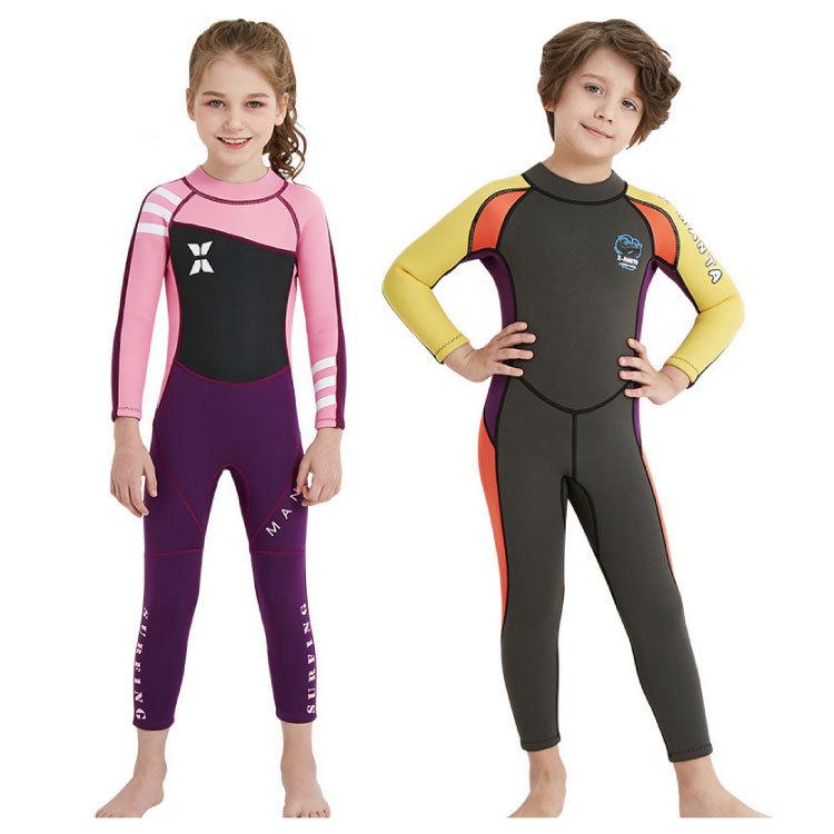 ウェットスーツ 2.5mm キッズ 子供 男の子 女の子 ダイビング用 保温性 UVカット 日焼け防止 長袖 水着 ビーチ 海水浴 水泳  シュノーケリング サーフィン :baby-31:HI - 通販 - Yahoo!ショッピング
