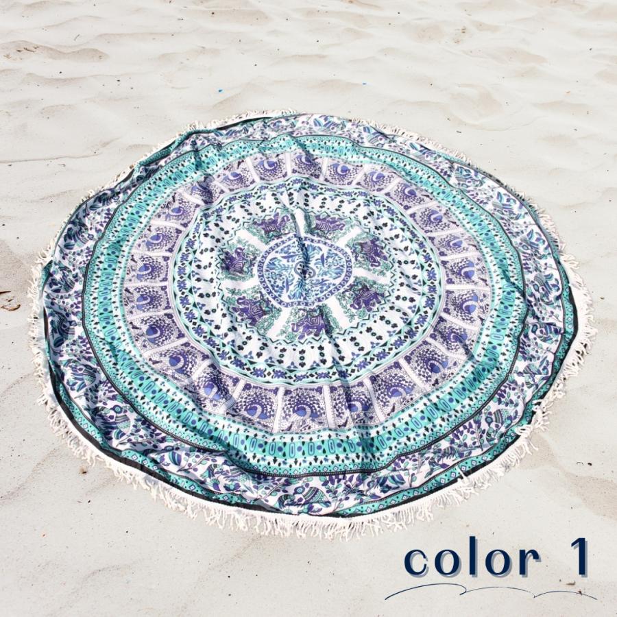 ラウンドビーチマット ビーチマット 大判 おしゃれ 砂 付かない クロス ラグ インテリア レジャーシート ヨガマット 海 ビーチ プール 夏 ピクニック 持ち運び |  | 08