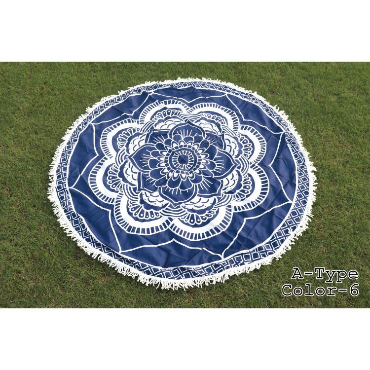 ラウンドビーチマット ビーチマット レジャーシート おしゃれ 円形 薄手 大判 ピクニック ついに待望のラウンドビーチタオルがミニサイズで新登場 送料無料 Beachmat 1 H I 通販 Yahoo ショッピング