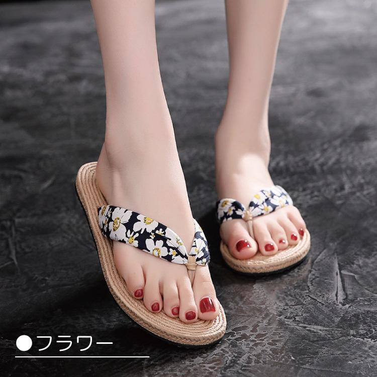 サンダル レディース ウェッジソール おしゃれ ビーチ オシャレ 花柄 ぺたんこ リゾートサンダル ビーチサンダル 海 花火 祭り 浴衣 リゾート プール かわいい |  | 07