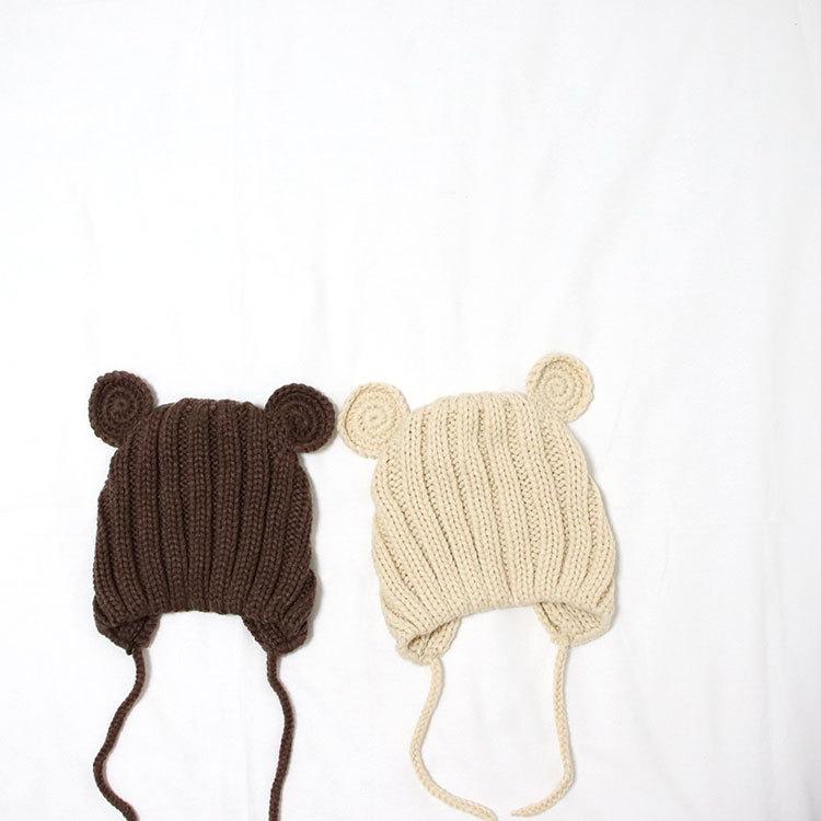 ボンネット帽子 耳付き 秋冬 秋 冬 ニット帽 ボンネット 帽子 キャップ 子供帽子 子ども キッズ ジュニア ベビー 男の子 女の子 シンプル くま耳 くま 可愛い |  | 03