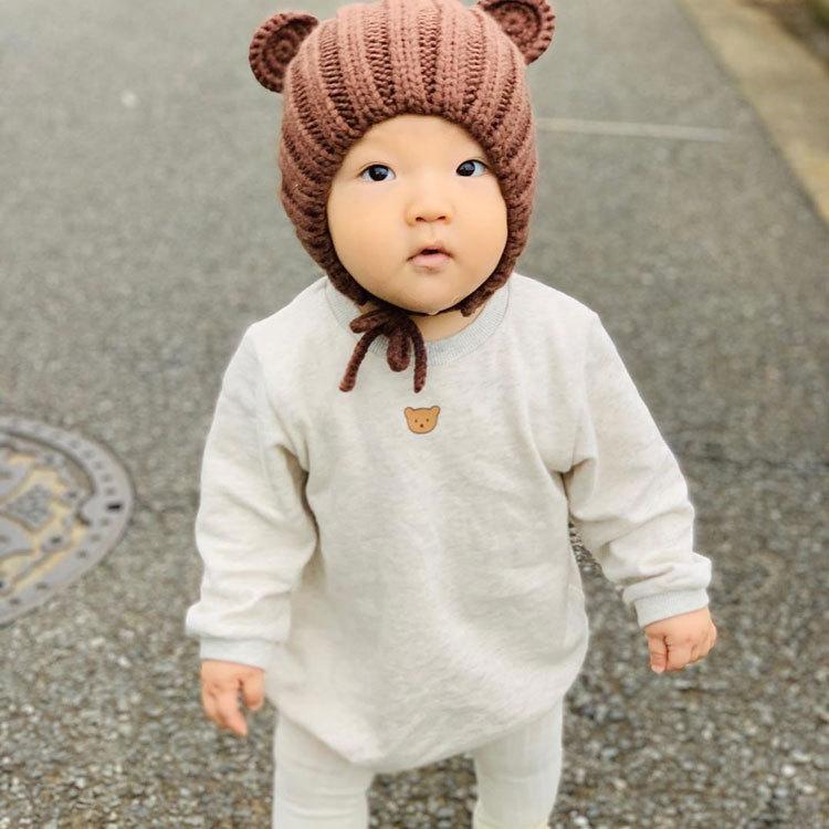 ボンネット帽子 耳付き 秋冬 秋 冬 ニット帽 ボンネット 帽子 キャップ 子供帽子 子ども キッズ ジュニア ベビー 男の子 女の子 シンプル くま耳 くま 可愛い |  | 07