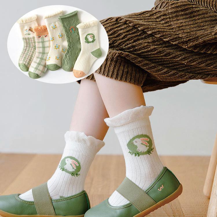 ベビーソックス キッズソックス 靴下 セット 5足 ベビー キッズ ソックス 秋 春 夏 冬 秋冬 女の子 赤ちゃん 子ども 子供 シンプル 脱げにくい 可愛い 森 Rompers 124 H I 通販 Yahoo ショッピング