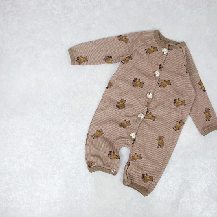 ロンパース ベビー ベビー服 子供服 子ども服 カバーオール パジャマ 男の子 女の子 春 秋 冬 秋冬 ワッフル 長袖 おしゃれ 可愛い かわいい 60 70 80 出産祝い |  | 03