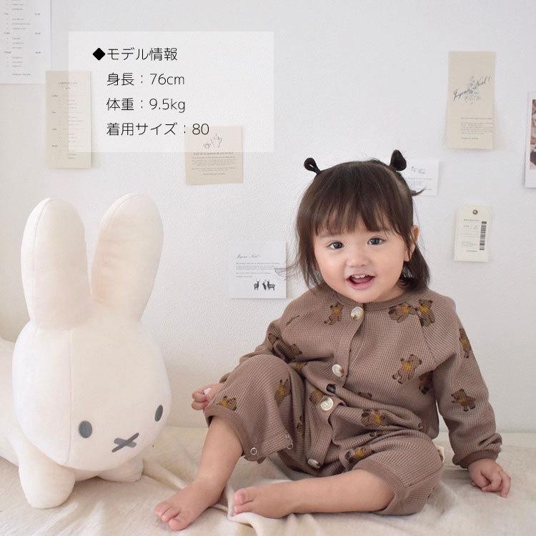 ロンパース ベビー ベビー服 子供服 子ども服 カバーオール パジャマ 男の子 女の子 春 秋 冬 秋冬 ワッフル 長袖 おしゃれ 可愛い かわいい 60 70 80 出産祝い |  | 08