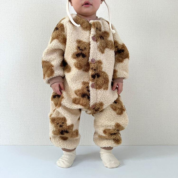 ベビー服 ロンパース 裏起毛 ボア もこもこ 暖かい 防寒 くま クマ 熊 女の子 男の子 子供服 子ども服 長袖 秋 冬 秋冬 かわいい おしゃれ キッズ ベビー |  | 10