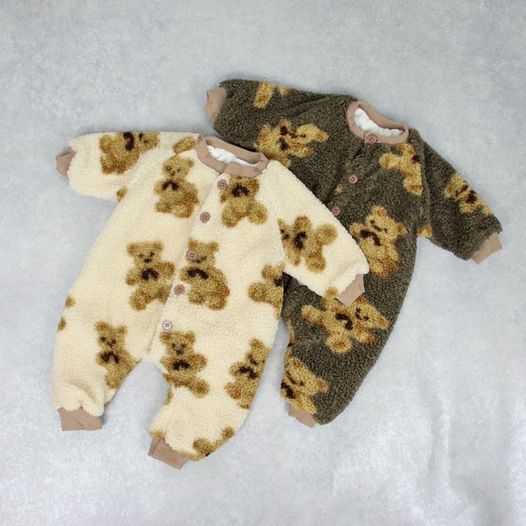 ベビー服 ロンパース 裏起毛 ボア もこもこ 暖かい 防寒 くま クマ 熊 女の子 男の子 子供服 子ども服 長袖 秋 冬 秋冬 かわいい おしゃれ キッズ ベビー |  | 04