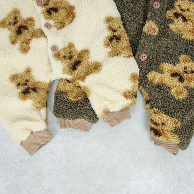 ベビー服 ロンパース 裏起毛 ボア もこもこ 暖かい 防寒 くま クマ 熊 女の子 男の子 子供服 子ども服 長袖 秋 冬 秋冬 かわいい おしゃれ キッズ ベビー |  | 06