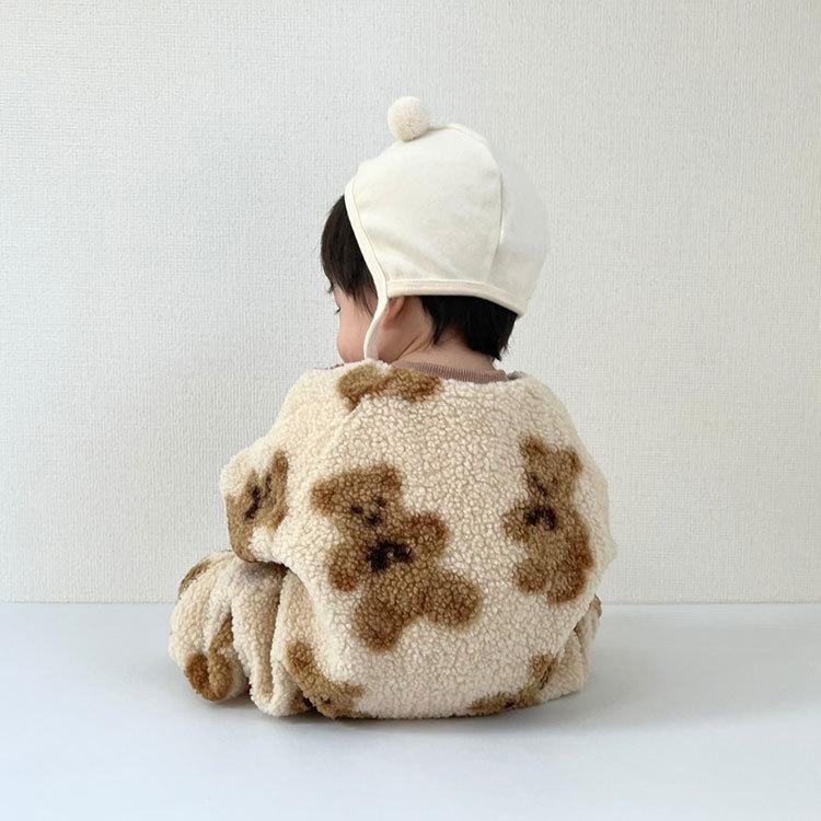ベビー服 ロンパース 裏起毛 ボア もこもこ 暖かい 防寒 くま クマ 熊 女の子 男の子 子供服 子ども服 長袖 秋 冬 秋冬 かわいい おしゃれ キッズ ベビー |  | 09