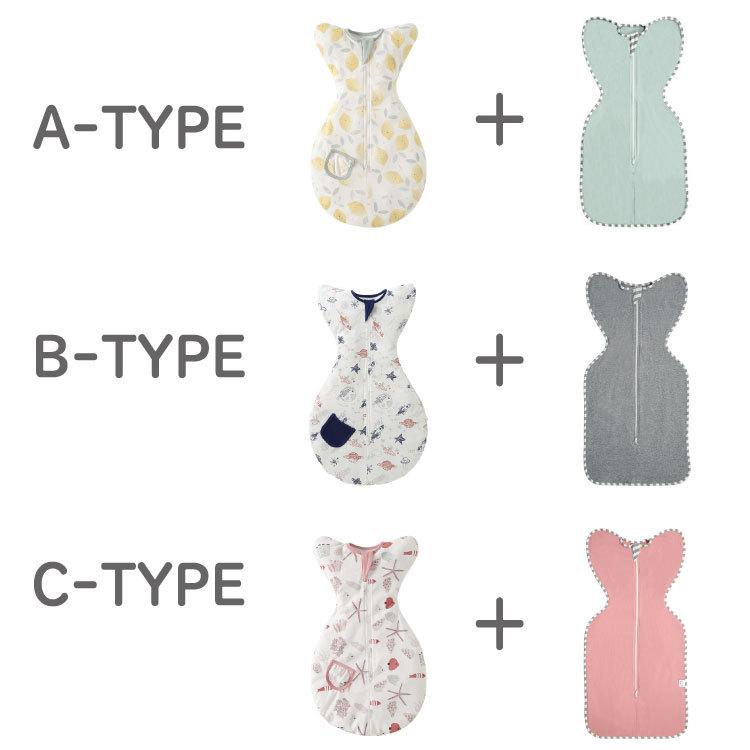 スワドル 2枚セット おくるみ スリーパー ベビー 赤ちゃん 新生児 出産祝い 前開き 春 夏 秋 安眠 熟睡 着るおくるみ 綿 コットン 奇跡のおくるみ 安い |  | 01