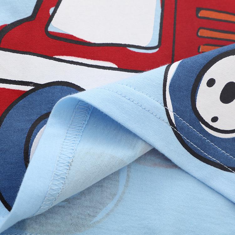 Tシャツ キッズ ベビー カットソー シャツ トップス ベビー服 男の子 子ども服 半袖 秋 春 夏 可愛い 韓国 綿 コットン 綿 消防車 はしご車 80 |  | 05