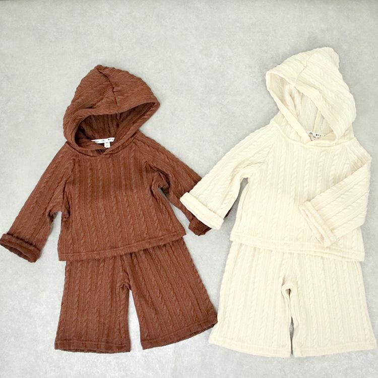 ベビー服 セットアップ 上下セット ニットセットアップ パーカー フード 子ども服 男の子 女の子 ベビー キッズ 子ども 秋 冬 春 長袖 おしゃれ かわいい |  | 01