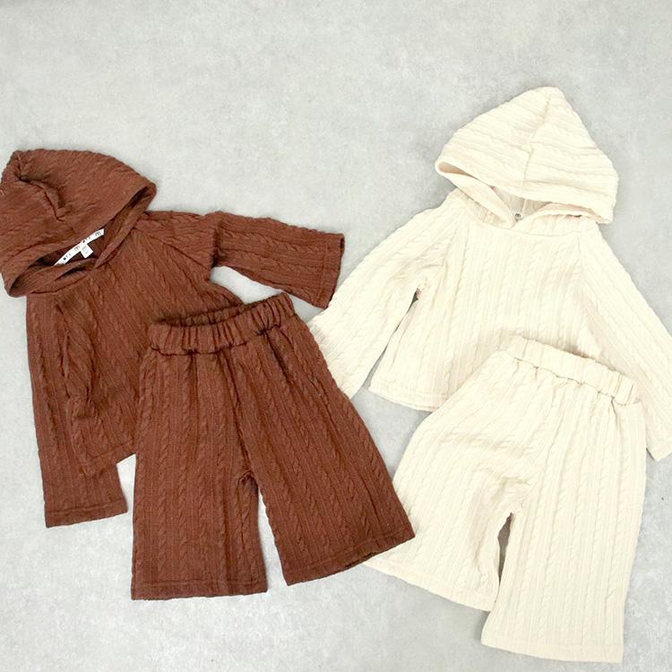 ベビー服 セットアップ 上下セット ニットセットアップ パーカー フード 子ども服 男の子 女の子 ベビー キッズ 子ども 秋 冬 春 長袖 おしゃれ かわいい |  | 08