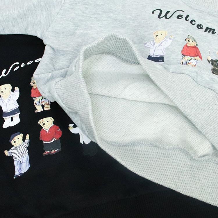 トレーナー キッズ ベビー プルオーバー スウェット トップス 女の子 男の子 ベビー服 キッズ服 子供服 子ども服 長袖 秋 冬 春 可愛い クマ 80 90 100 110 |  | 06