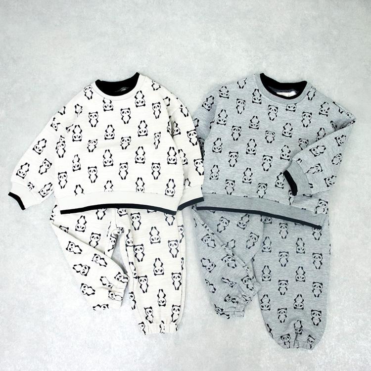 ベビー服 セットアップ 上下セット スウェット スエット 子ども服 男の子 女の子 ベビー キッズ 子供 子ども 秋冬 秋 冬 春 長袖 秋服 冬服 パンダ 110 120 |  | 01