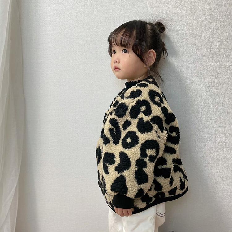 ボアジャケット ヒョウ柄 レオパード もこもこ アウター トップス 裏起毛 ベビー キッズ 女の子 男の子 長袖 冬 防寒 暖かい おしゃれ 可愛い ベビー服 子ども服 |  | 10