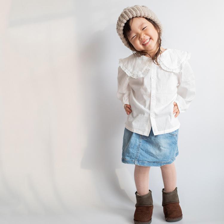 ブラウス シャツ 丸襟 トップス ピーターパンカラー 女の子 ベビー服 子供服 無地 長袖 秋 冬 春 秋冬 可愛い キッズ ベビー 韓国 コットン 80 90 100 110 |  | 10