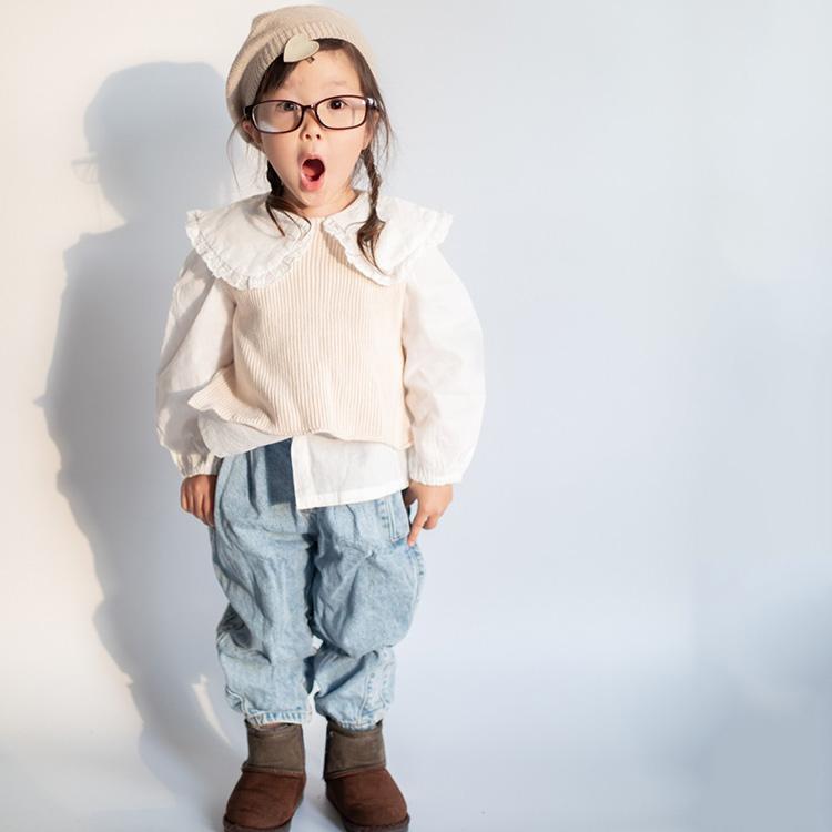 ブラウス シャツ 丸襟 トップス ピーターパンカラー 女の子 ベビー服 子供服 無地 長袖 秋 冬 春 秋冬 可愛い キッズ ベビー 韓国 コットン 80 90 100 110 |  | 14