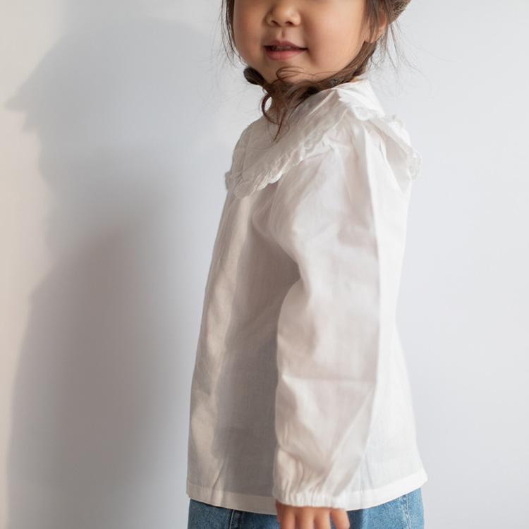 ブラウス シャツ 丸襟 トップス ピーターパンカラー 女の子 ベビー服 子供服 無地 長袖 秋 冬 春 秋冬 可愛い キッズ ベビー 韓国 コットン 80 90 100 110 |  | 08