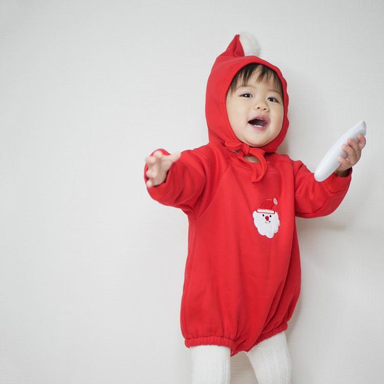 ベビー服 ロンパース ボンネット 子ども服 男の子 女の子 裏起毛 暖かい クリスマス サンタ トナカイ ベビー キッズ 長袖 ボンネット付き おしゃれ 可愛い 韓国 |  | 10
